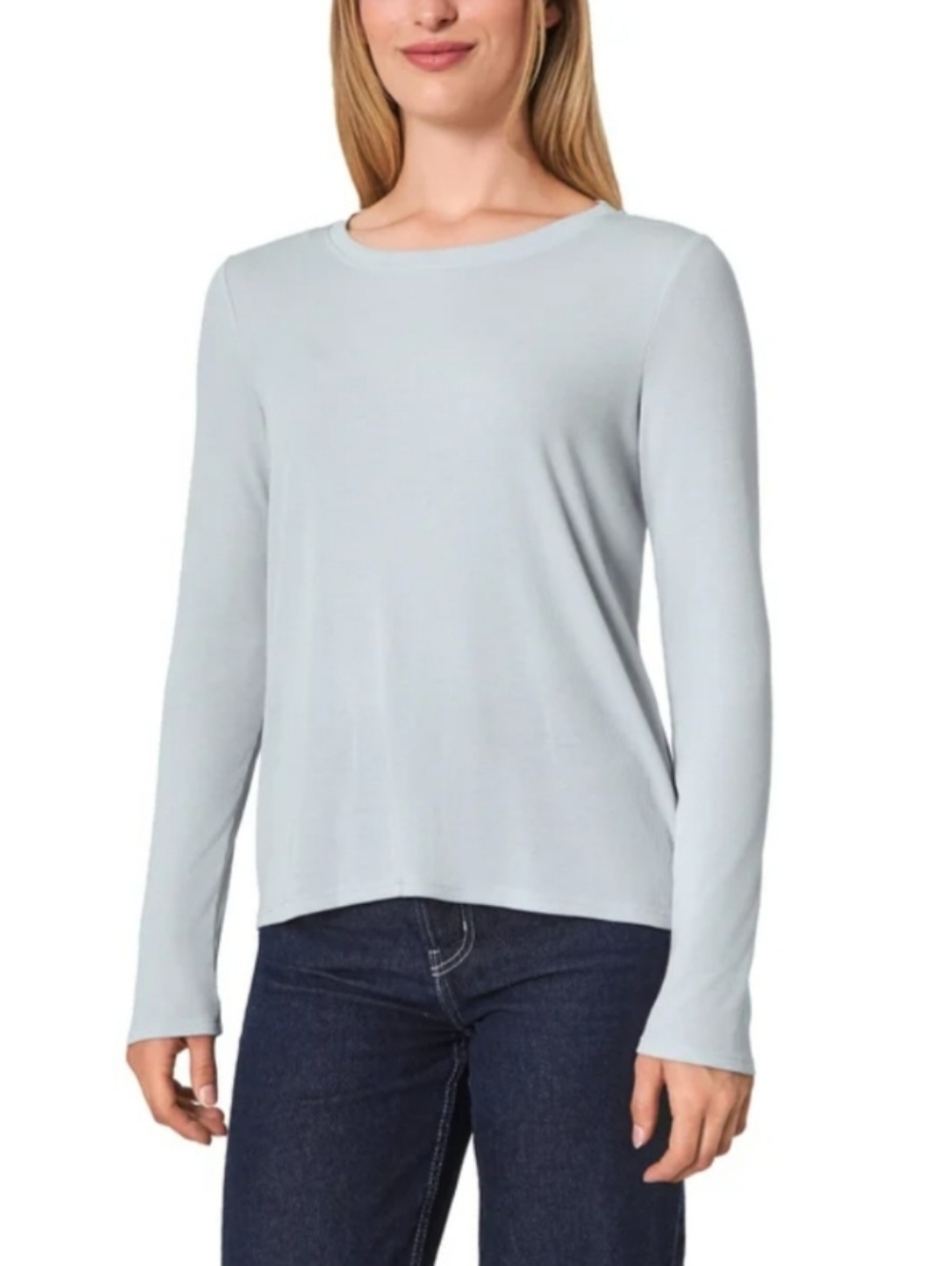 Mondetta Pale Blue Long-Sleeve Crewneck Top - Picture 1 of 3